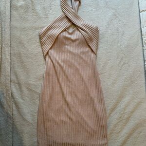 Light Pink Halter Mini Dress